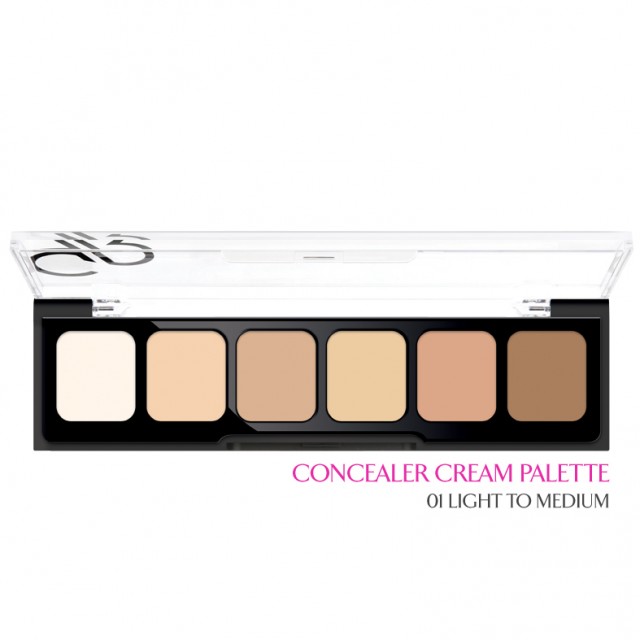 GOLDEN ROSE Correct & Conceal - Concealer Cream Palette 01 Light To Medium